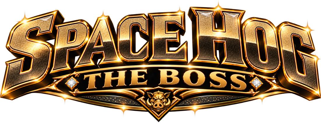Space Hog The Boss gold logo